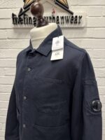 CP Company 277A  Cotton/Linen overshirt in Navy - Image 6