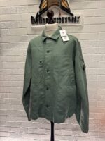 CP Company 277A  Cotton/Linen overshirt in Green - Image 3