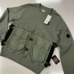 CP Company 048A Diagonal Raised Fleece crew sweatshirt - Green
