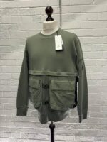 CP Company 048A Diagonal Raised Fleece crew sweatshirt - Green - Image 4