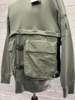 CP Company 048A Diagonal Raised Fleece crew sweatshirt - Green - Image 5