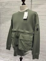 CP Company 048A Diagonal Raised Fleece crew sweatshirt - Green - Image 8