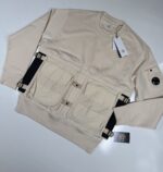 CP Company 048A Diagonal Raised Fleece crew sweatshirt in ivory - Image 2
