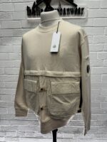 CP Company 048A Diagonal Raised Fleece crew sweatshirt in ivory - Image 5