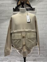 CP Company 048A Diagonal Raised Fleece crew sweatshirt in ivory - Image 8