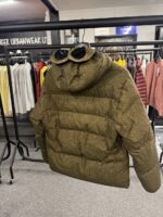 CP Company 221A Goggle Co-Ted Down Jacket in Green - Image 13