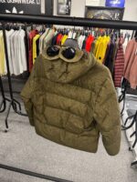 CP Company 221A Goggle Co-Ted Down Jacket in Green - Image 15
