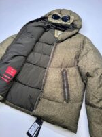 CP Company 221A Goggle Co-Ted Down Jacket in Green - Image 3