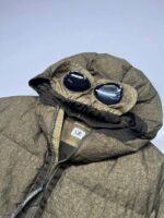 CP Company 221A Goggle Co-Ted Down Jacket in Green - Image 5