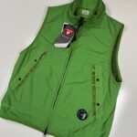 CP COMPANY G.D.P POLARTEC LENS GILET VEST IN CLASSIC GREEN.