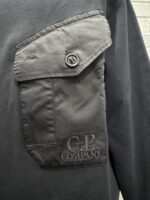 CP Company 296A Diagonal Fleece Sweatshirt in Black - Image 3