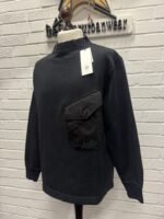 CP Company 296A Diagonal Fleece Sweatshirt in Black - Image 4
