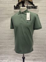 C.P COMPANY 24/1 REGULAR FIT STRETCH PIQUET POLO SHIRT- GREEN     Small / P2P 20.5”