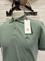 C.P COMPANY 24/1 REGULAR FIT STRETCH PIQUET POLO SHIRT- GREEN     Small / P2P 20.5” - Image 2