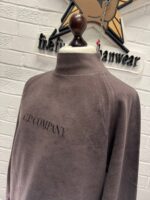 CP Company 273A Brushed & Emerized Diagonal Fleece Sweatshirt in Boulevard / 771 - Image 4