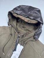 CP Company 161A Diagonal Fleece Hooded full zip Sweatshirt in Green  • XS  / P2P 19.5” - Image 2
