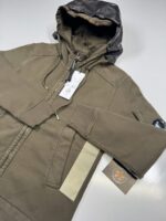 CP Company 161A Diagonal Fleece Hooded full zip Sweatshirt in Green  • XS  / P2P 19.5” - Image 3