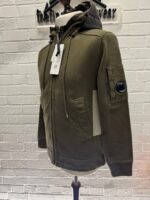 CP Company 161A Diagonal Fleece Hooded full zip Sweatshirt in Green  • XS  / P2P 19.5” - Image 7