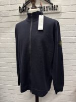 STONE ISLAND S00A1 Stretch RWS wool cardigan sweater in navy   -  XXL / P2P 24.5” - Image 3