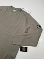 C.P. Company Re-Wool knitwear Crew Neck sweater in vintage khaki  - Size 56 / XXXL / 24.5” - Image 2