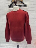CP Company 261A Brushed & Emerized Diagonal Fleece Sweatshirt in Scooter Red -    Small. / P2P 22”. - Image 5