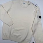 C.P. Company 236A Re-Wool knitwear Crew Neck sweater in Ivory -  Size 56 / XXXL / 24”