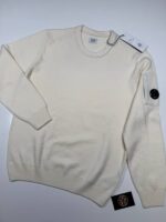 C.P. Company 236A Re-Wool knitwear Crew Neck sweater in Ivory -  Size 56 / XXXL / 24”