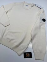 C.P. Company 236A Re-Wool knitwear Crew Neck sweater in Ivory -  Size 56 / XXXL / 24” - Image 3
