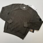 CP Company 261A Brushed & Emerized Diagonal Fleece Sweatshirt in Green0  • XS / P2P  21”