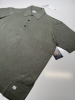 CP company 170A Lisle thread cotton polo shirt in Green / 627 - Image 4