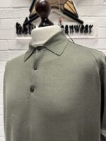 CP company 170A Lisle thread cotton polo shirt in Green / 627 - Image 6