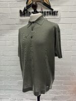 CP company 170A Lisle thread cotton polo shirt in Green / 627 - Image 8