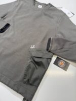 CP Company 317A Diagonal Fleece Sweatshirt in Green   - Small. / P2P 21" - Image 2