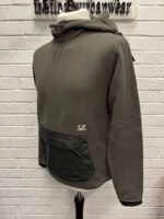 CP Company 319A Diagonal Fleece Hooded Sweatshirt in Green • XS / P2P 20” - Image 7