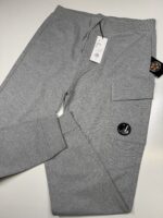 CP COMPANY 017A DIAGONAL RAISED FLEECE JOGGING PANTS IN GREY / M93   -      XXXL.    / w40” - Image 4