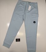 CP COMPANY 017A DIAGONAL RAISED FLEECE JOGGING PANTS IN  SKY BLUE / 806 - Image 4