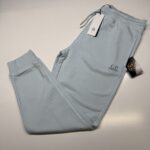 CP COMPANY 100B JOGGING PANT IN COTTON DIAGONAL FLEECE - SKY BLUE / 806