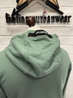 CP COMPANY 023A Diagonal Raised Fleece Hooded Sweatshirt in Green  -  XS. / P2P 20” - Image 8