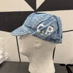 CP COMPANY BASEBALL CAP IN BLU DENIM CHAMBRAY