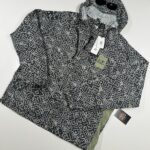 CP Company 278A Inca Print Short Goggle Jacket in Dk Green