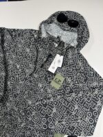 CP Company 278A Inca Print Short Goggle Jacket in Dk Green - Image 2