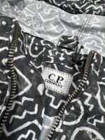 CP Company 278A Inca Print Short Goggle Jacket in Dk Green - Image 5