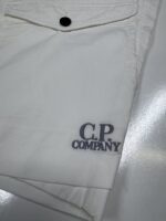 CP Company 293A Bermuda Cargo shorts in Twill Stretch  - White - Image 2