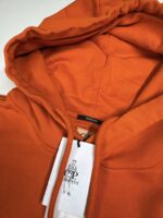CP Company 099A Cotton Diagonal Fleece Hoodie in Orange   -      XS / p2p 20.5” - Image 3