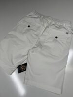 CP Company 293A Bermuda Cargo shorts in Twill Stretch  - White - Image 4