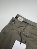 CP Company 056A Satin Stretch Cargo Pants in Green - Image 3