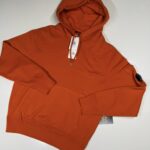 CP Company 099A Cotton Diagonal Fleece Hoodie in Orange   -      XS / p2p 20.5”