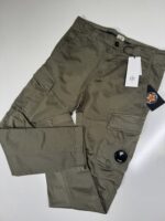 CP Company 056A Satin Stretch Cargo Pants in Green - Image 5
