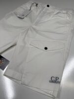 CP Company 293A Bermuda Cargo shorts in Twill Stretch  - White - Image 5