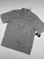 CP Company 210A Linen Short sleeve shirt in Grey /913   -    Large  / 21.5” P2P